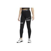 Nike Pro Logotipo Spausdinimo Aukšto Liemens Siauro Kirpimo Tamprės Moteriškos Tamprės Juodos DX0080-010 XS
