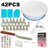 34/42/73/164 vnt tortų sukamojo stalo rinkinys Tortų dekoravimo reikmenys Konditerijos vamzdelis Fondant įrankis 42pcs