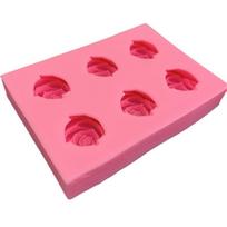 6 rožės formos silikoninės formos gėlės „pasidaryk pats“ rankomis keptos „fondant“ torto formos, skirtos klijų formoms