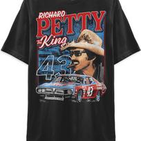 90-ųjų Lenktyninis Richardas Karalius Petty Retro Vintažinis Lenktyninis Automobilis Unisex Klasikinis Marškinėlis S juoda