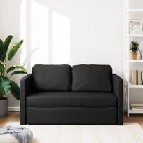 Grindų sofa-lova，Poilsio sofa, 2-1, juoda, 112x174x55cm, dirbtinė oda CFE24217