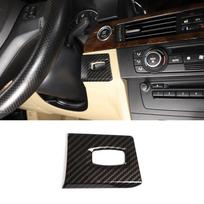 Skirta BMW 3 serijos E90 2005-2012 LHD ABS anglies pluošto interjero komplektas prietaisų skydelio centrinės konsolės pavarų perjungimo panelės dangtelio apdailos lipdukai