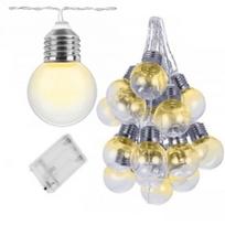 LED girlianda – Šilta geltona šviesa, Maitinimas baterijomis, 20 LED, Ilgis 3 m