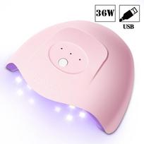 Profesionali UV LED lempa nagų džiovintuvui 36W ledinė lempa manikiūrui gelinė nagų lempa džiovinimo lempa geliniam lakui greitai kietėja USB rožinė