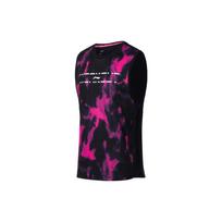 Li-Ning Atspindintis Greitai Džiūstantis Vėsus Antibakterinis Dažytas Tie-Dye Sportinis Berankovis Vyriški Viršutiniai Drabužiai Juodas Rožinis AVSS017-2 XL black