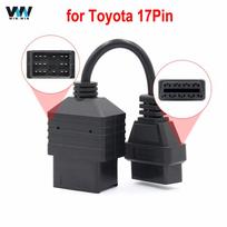 OBD kabelis 17 kontaktų, skirtas Toyota ir OBD2 16 kontaktų jungtis 17 PIN OBDII 16 PIN pratęsimas OBD automobilio diagnostikos įrankio jungties adapterio kabelis