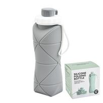 600 ml sulankstomas silikoninis vandens butelis sportinis vandens butelis lauko kelionėms nešiojamas vandens puodelis bėgimui, jodinėjimui, stovyklavimui, žygiams skirtas virdulys 600ML žalia