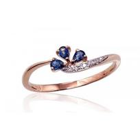 Auksinis žiedas su deimantais moterims Diamond Sky „Imperial Crown IV“, 17, 1.24 gr.