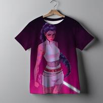 KPop Demon Hunters Cartoon Print Kids T-shirts Summer Short Sleeve Girls Casual Comfortable T-Shirts 170