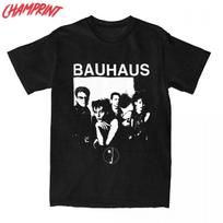 Bauhaus 80s Goth T-Shirt for Men Funny 100% Cotton Tee Shirt Round Collar Short Sleeve T Shirt Adult Tops S juoda