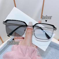 Nauji tendencijos fotochrominiai skaitymo akiniai pusrėminiai akių apsaugai akiniai nuo saulės toliaregiai, keičiantys spalvą, lauko anti-UV akiniai 300