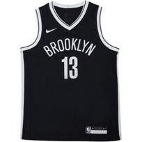 Nike X NBA Jaunimo Brooklyn Nets James Harden Greitai džiūstanti kvėpuojanti krepšinio marškinėliai Vaikams marškinėliai Juodi 3Z2B7BZ2P-NYNJH L