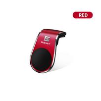 1x Automobilinis magnetinis L formos automobilio laikiklis GPS telefonui, emblema Seat Leon Cordoba Arona 5 6 MII Alhambra FR Altea Ibiza Toledo raudona