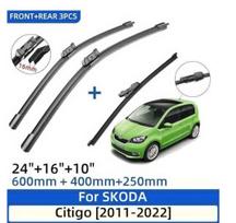 Tinka Skoda Citigo 2011-2025 Valytuvams 24 + 16 + 10 priekiniai ir galiniai 3 valytuvai Skoda Citigo 2011-2021  24+16+10