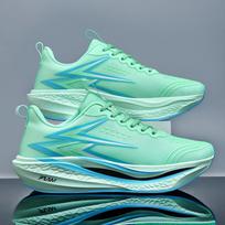 Guochao ultra-light fly-woven mesh breathable racing running shoes men's and women's versatile shock-absorbing and wear-resistant thick-soled non-sl 33