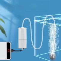 Deguonis USB Nešiojamas Žuvų Bakas Žuvininkystės Akvariumo Reikmenys Mažas Deguonis Tylus Žvejybos Aeratorius One Size balta