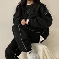 Women's Korean Style Casual Slimming Two-Piece Set - Age-Reducing and Trendy for Spring & Autumn Medium juoda