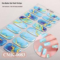 Nauji Cat Eye geliniai nagų lipdukai be kepimo 3D karšto štampavimo Ombre blizgantys žvaigždėto dangaus UV nagų lipdukai CMK-0083