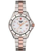 Swiss Alpine Military Aquatech Ladies White Mother Of Pearl Dial Quartz 7740.1153 100M Women's Watch balta