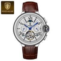 Aukščiausios klasės visiškai naujas mechaninis laikrodis vyriškas vandeniui atsparus automatinis tourbillon šviesus madingas temperamentingas laikrodis