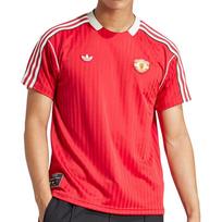 Adidas Originals Dryžuoti Patogūs Universalūs Trumpomis Rankovėmis Marškinėliai Vyriški Viršutiniai Drabužiai Raudoni JF0386 2XL