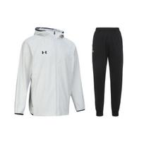 Under Armour Logotipo Audinio Gobtuvėtas Ilgomis Rankovėmis Megztas Sportinio Kostiumo Rinkinys Vyrams rinkiniai 24600410-009+23600704-001 L