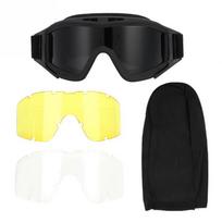 Taktika Apsauginiai akiniai Airsoft Dažasvydis Slidinėjimo Anti-Dust Anti-Fog Akių akiniai black