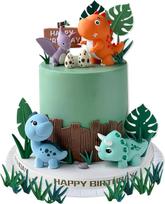 Dinosaur Theme Party Cake Toppers Kit - Jungle Safari Birthday Decorations for Boys - Dinosaur Cake Decor