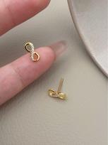 S925 Sterling Silver 18K Gold Infinity Stud Earrings for Women - Elegant & Luxurious (2025) 925 Sterling Silver