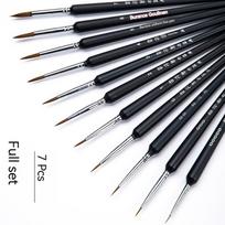 Borrence 11pcs Hook Line Pen art painting brushes weasel hair paint brush gouache watercolor oil paints artists Hand Painted