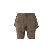 Nike Dri-Fit Quick-Dry Reflective Two-In-One Solid Color Running Fitness Shorts Women Shorts Cave-Stone DM7746-289 XS