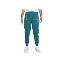Nike Portugalija Tech Fleece Logotipo Siuvinėjimo Raštas Patogios Vidutinio Juosmens Siaurėjančios Futbolo Megztos Sportinės Kelnės Vyriškos Kelnės Mėlynai Žalia FJ8286-381 L