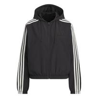 Adidas FW24 Austas Striukė 3-Juostų Serija Pilotas Sportinis Laisvalaikio Su Gobtuvu Užtraukiama Ilgomis Rankovėmis Striukė Moteriškos Striukės Juoda JN0757 L