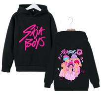 Kids Hoodies & Sweatshirts KPop Demon Hunters Printed Big Children's Loose Hoodie 110 juoda