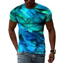 New 3D Graffiti Hip Hop Harajuku Ptinted Men T-shirts Summer Fashion Casual Street Style Tee Trend Personality Short Sleeve Tops Asian size 5XL gray
