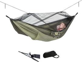 AMAZONAS Trekingo rinkinys XXL itin lengvas hamakas "Mosquito Traveller Thermal + Suspension", apsauga nuo karščio ir vabzdžių, skyrius miegmaišiui, kompaktiškas, maksimali apkrova 150 kg, matmenys