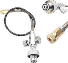 ECUTEE dažasvydžio PCP pildymo stoties įkrovimo rinkinys 0-5000PSI PCP SCBA pildymo stoties įkrovimo adapteris su slėgio matuokliu Žalvario jungtys 50 cm žarna dažasvydžio įkrovimo stočiai