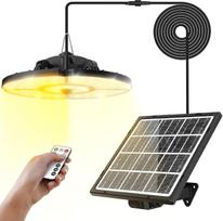 MEIKEE Saulės žibintai, skirti naudoti lauke, patalpose, su judesio jutikliu 76 LED super ryškūs 5 režimai 2500-6500K 270° spindulio kampas Saulės žibintai, skirti pavėsinėms, garažams, saulės ir USB įkrovimo saulės kabantys žibintai,