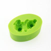 Silikono formelė 3D kūdikių silikoninė formelė kūdikiui aprengto zuikio šokoladinio fondanto torto dekoravimo įrankiai random įvairiaspalvis