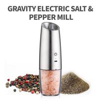 Adjustable Stainless Steel Electric Pepper and Salt Grinder with USB Charging