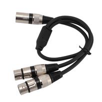 XLR Skirstytuvo Kabelis 3 Kaiščiai Vyriškas į Dvi Moteriškos Subalansuotos XLR Y Skirstytuvo Laidas Mikrofonui Maišytuvui