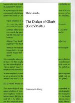 The Dialect of Gharb (Gozo/Malta)