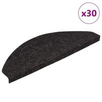 vidaXL Lipnūs laiptų kilimėliai, 30vnt., antracito, 65x22,5x3,5cm