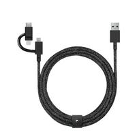 Native Union BELT-ULC-CS-BLK-NP USB Kabel 2 m A C/Micro A/Lightning Schwarz - Kabel - Digital/Daten