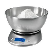 ProfiCook KW1040 kitchen scale, black, stainless steel electronic kitchen scale