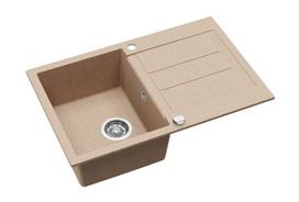 Akmens masės plautuvė HELIKA Tesa SQT101AW, Silicsana spalva Beige 110