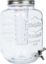 "KitchenCraft Home Made" stiklinis indas su vandens infuzoriumi, 7,5 litro - skaidrus