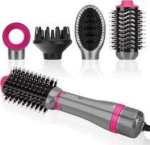 "Parwin Pro Beauty 4-in-1" plaukų džiovintuvas, karšto oro šepečių rinkinys, plaukų džiovintuvo šepetys su 4 priedais džiovinimui, tiesinimui, apimčiai ir modeliavimui, jonų priežiūra, 1000 W