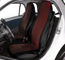 CORA 000129168 "Smart Fortwo" pritaikyti priekinių sėdynių užvalkalai, "Diago Red