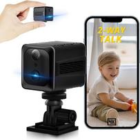 Mini kamera, atnaujinta 4K "WiFi" kamera, mini kameros tiesioginis perdavimas mobiliuoju telefonu, ilgai veikianti vidaus kamera su 3000 mAh baterija, mini vidaus kamera su judesio jutikliu, naktinio matymo ir